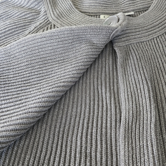 Cato Open Cardigan Size 14/16W Sparkling Gray Swing Career Feminine Academia - Picture 5 of 15
